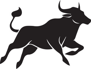 Bull Silhouette Logo, Bull Vector, Bull Clipart, Bull Icon