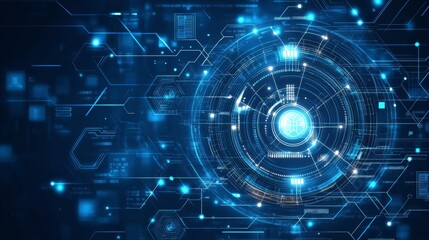 Blue Tech Finance Fintech Background