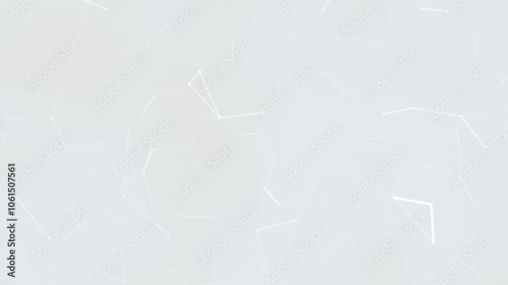 Poster White abstract geometric background animation, elegant minimalist presentation backdrop, smooth plexus