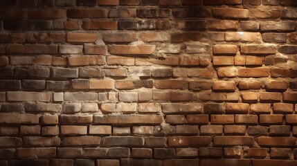 Obraz premium Vintage Brick Wall with Light and Shadows Texture