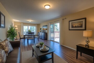 Cozy Living Area with Simple Coffee Table
