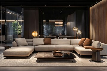 Sleek Modern Living Room with Minimalist Design