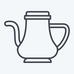Icon Hot pot. related to Vintage Decoration symbol. line style. simple illustration