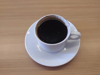 cup of coffee on table