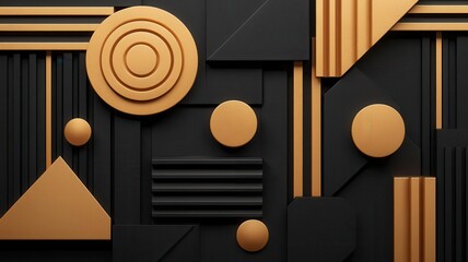 Bold art deco typography, metallic gold letters on black, geometric elegance, 1920s vibe, art deco gold typography