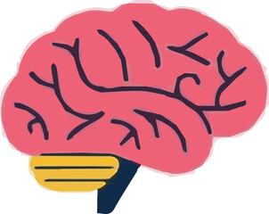 hand drawn illustration of a Brain