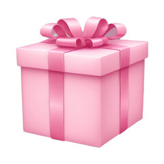 Obraz premium pastel pink gift box emoji icon