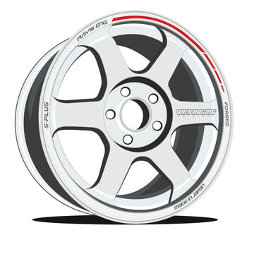  RAYS Wheels TE37 SAGA S PLUS Vector Illustration - JDM Part