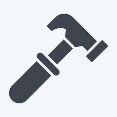 Icon Hammer. related to Carpentry symbol. glyph style. simple illustration