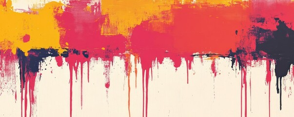Abstract artwork with vibrant colors and dripping paint, creating a dynamic visual effect.