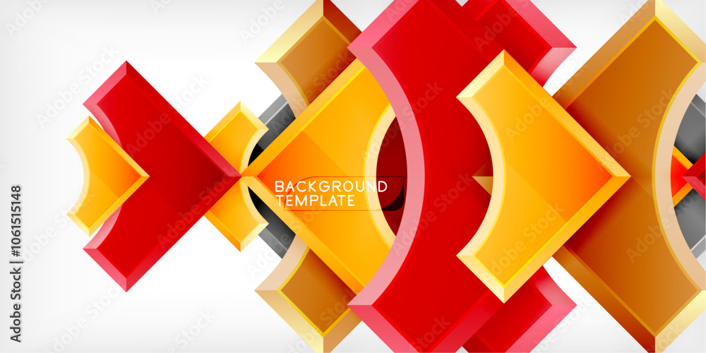 Aufkleber Geometric design abstract background - circles and triangles