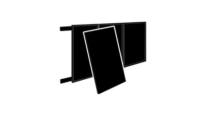 plasterboard wall, black isolated silhouette