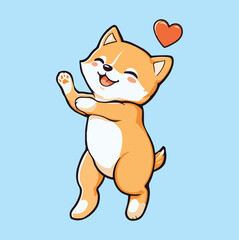 Cute Happy Dog, Cute Dog Vector, Cute Dog Clipart, Cute Dog Icon