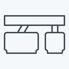 Icon Accelerator Brake Pedal. related to Car Parts symbol. line style. simple illustration