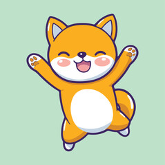 Cute Happy Dog, Cute Dog Vector, Cute Dog Clipart, Cute Dog Icon