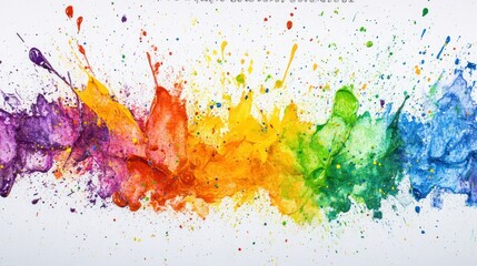 Fototapeta premium A vibrant splash of colors resembling a watercolor painting, symbolizing creativity and joy.