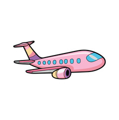 Cute Cartoon Airplane, Cute Airplane Vector, Cute Airplane Clipart, Cute Airplane Icon