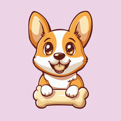 Cute Corgi with Sunglasses, Cute Corgi Vector, Cute Corgi Clipart