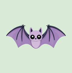 Cute Cartoon Bat, Cute Bat Vector, Cute Bat Clipart
