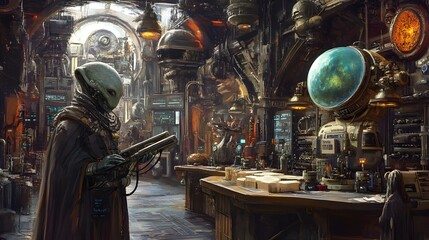 Interdimensional Customs Office Cataloging Bizarre Alien Lifeforms and Enigmatic Extraplanar Objects