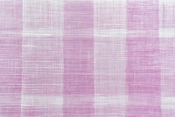 Fototapeta premium A close-up view of a textured fabric featuring alternating pink and white stripes, showcasing its woven pattern and color variations.
