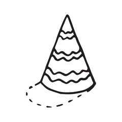 Birthday Hat or Cap illustration, icon on white background