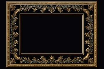 Greek ornament frame blackboard rectangle pattern.