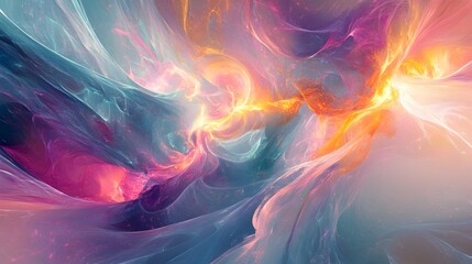 Fototapeta premium Empathy Amplification Network Broadcasting Surreal Technological Landscape with Vibrant Ethereal Energy Field