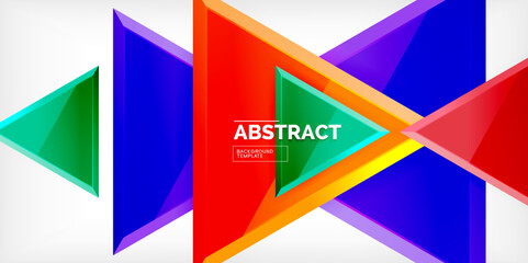 Triangle glass shapes geometric abstract background. Vector Illustration For Wallpaper, Banner, Background, Card, Book Illustration, landing page