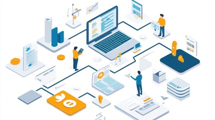 Obraz premium Data governance platforms ensuring compliance and integrity