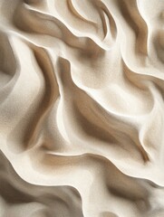 Fototapeta premium Abstract texture resembling flowing sand dunes with soft curves and gradients.