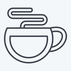 Icon Americano. related to Coffee symbol. line style. simple design editable