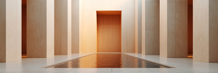 Ethereal Bathroom Scene with Glass Elements