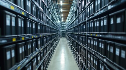 Naklejka premium Data warehousing solutions storing and organizing large datasets