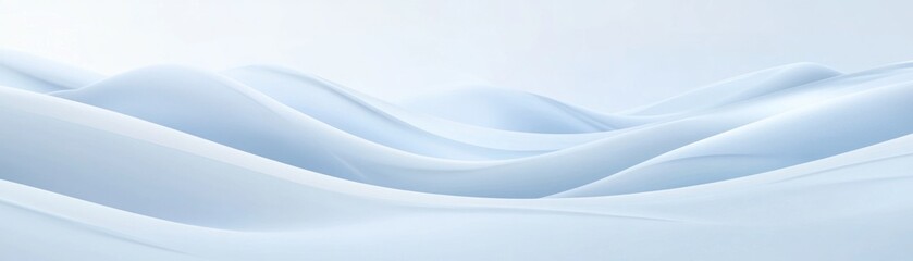 Obraz premium A serene, abstract landscape of soft, white waves suggesting tranquility and calmness.