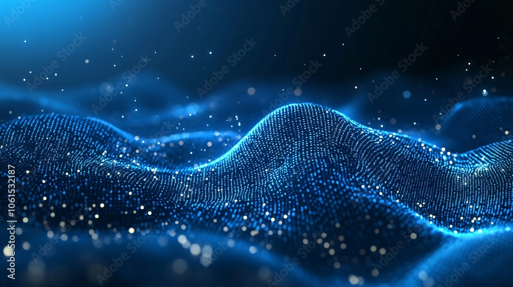 Aufkleber Conceptual graphic of genetic code with binary data streams, highlighting the intersection of technology and biology with empty space for text