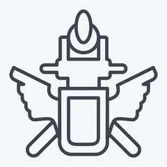 Icon Emblem. related to Russia symbol. line style. simple design editable