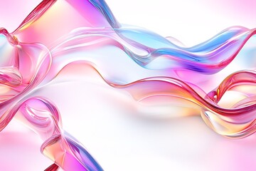 Naklejka premium Colorful Flowing Transparent Glass Layers