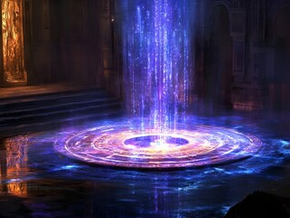 Obraz premium Captivating Ethereal Fountain of Transcendent Mental Essence and Psionic Forces