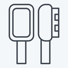 Icon Hair Brush. related to Bathroom symbol. line style. simple design editable