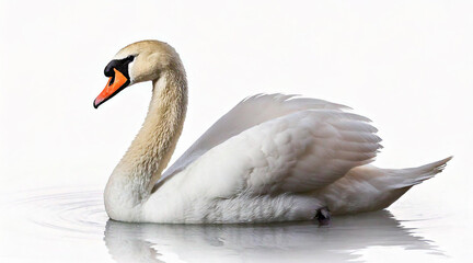 Fototapeta premium Swan isolated on white background studio shot