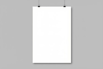 Blank Poster on Wall for Artistic Expression Enhancing Room's Aesthetic and Inspirational Atmosphere