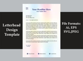 Minimal letterhead design template vector