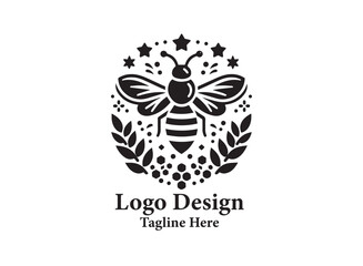 Bee logo design template