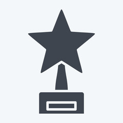 Icon Trophy 1. related to Award symbol. glyph style. simple design editable