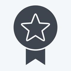 Icon Badge. related to Award symbol. glyph style. simple design editable