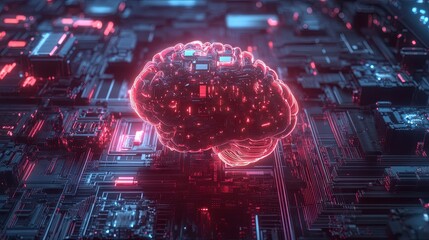 The concept of idea and decision making is represented by the colored brain