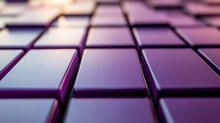 Fototapeta premium Abstract Purple Geometric Background 3D Tiles Pattern Texture