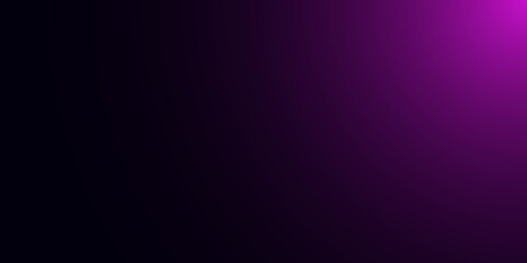 Abstract purple gradient in black background. Gradient background design. Purple background design. Illustration. Vector.