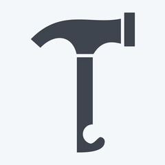 Icon Hammer. related to Camping symbol. glyph style. simple design editable